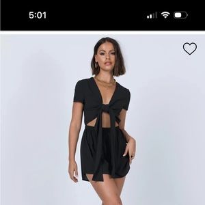 Black princess Polly romper